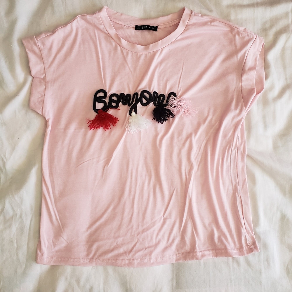 Shein pink shirt